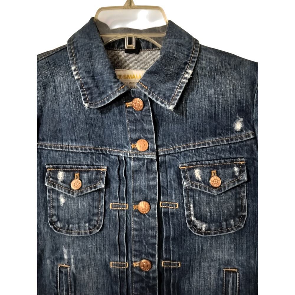 3510) J. Crew Denim Button Down Long Sleeve Jacket Size XS - Picture 3 of 8
